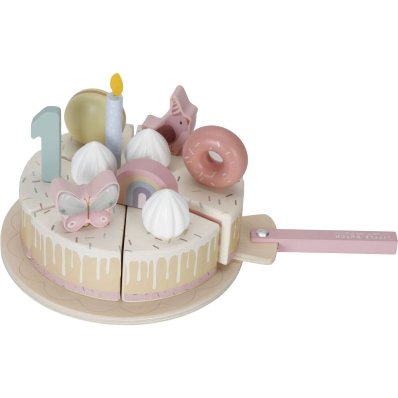Little Dutch Деревянный торт на день рождения &laquo;Розовый&raquo; &ndash; FSC