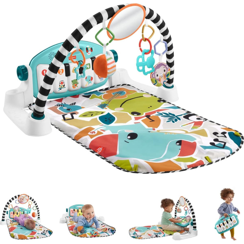 Fisher Price Развивающий коврик  Glow & Grow™ Kick & Play® Piano Blue - QE