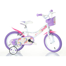 Bimbo Bike Детский велосипед Bimbo Bike 14'' "UNICORN", белый/фиолетовый/розовый