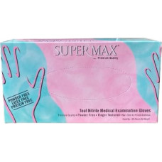 Supermax Glove Manufacturing Нитриловые перчатки синие размер L, 100 шт.