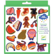 Djeco 60 фетровых наклеек для малышей - Смешные!