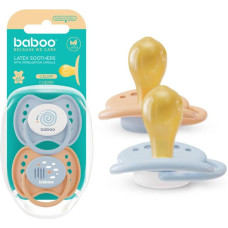 Baboo Круглая латексная пустышка Calmy Blue Haze, 6+ месяцев, 2 шт.
