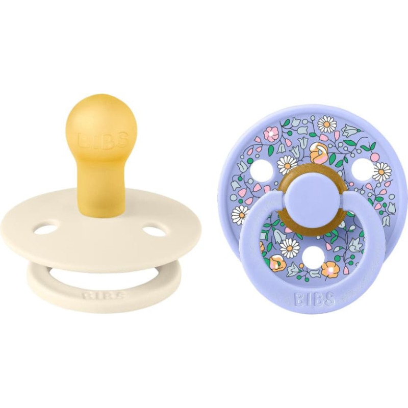 Bibs x Liberty Colour Round круглые пустышки Chloe Meadow Ivory Mix 6-18m 2pcs