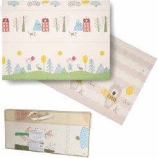 Развивающий двусторонний складной пенопластовый коврик 150 × 200 см, мишки и деревья