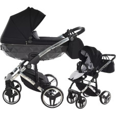 Junama Универсальная коляска 2 в 1 Diamond S-Line v3 -01 Черный/серый (black/grey)