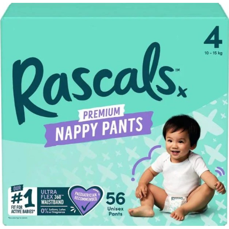 Rascal And Friends RASCALS diapers-pants, size 4, 10-15 kg., 56 pcs.