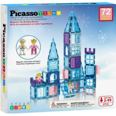 Picasso Tiles Magnetic Construction Set Ice Winter Set 72 pcs, PT72