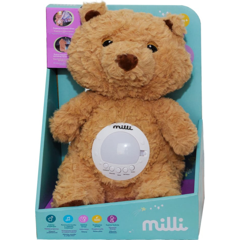 Milli soft musical projector bear, FM666-80