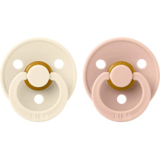 Bibs Colour Symmetrical Пустышки из натурального каучука Ivory/Blush 6-18m 2шт