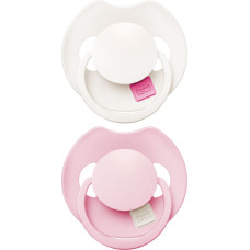 Lovi Prime Silicone Dynamic Soother, Rose/Rose Cream, 0&ndash;6m., 2 pcs, 34/454