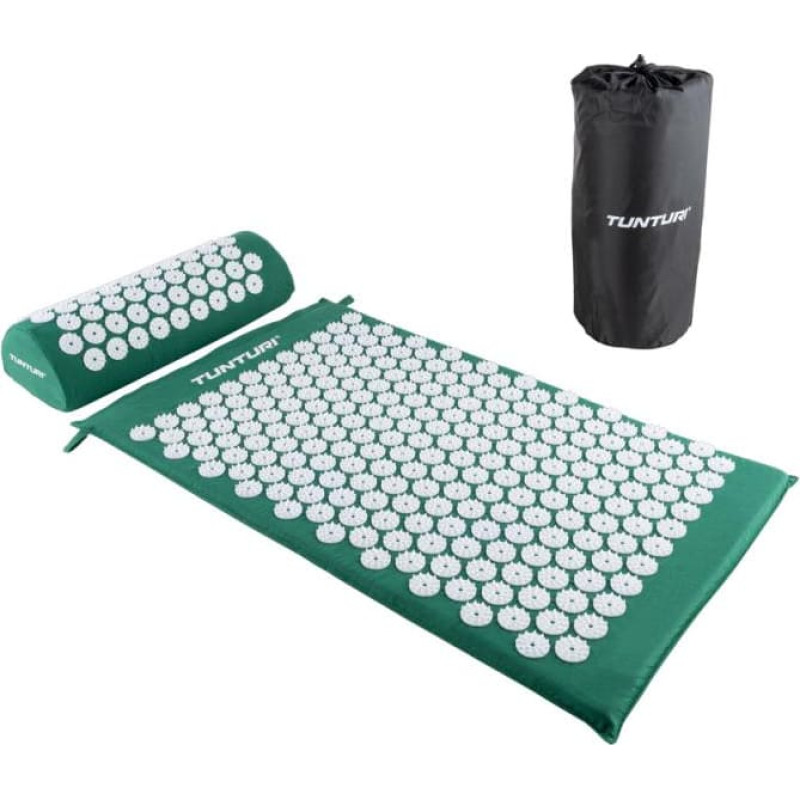 Tunturi Punktimassaaži matt ja padi Tunturi Acupressure Mat And Pillow, Green