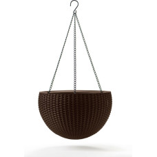 Keter Горшок для цветов подвесной Hanging Sphere Planter коричневый