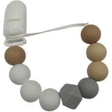 Baby In World BABY 01435 Zawieszka do smoczka Kryształ GREY/SAND