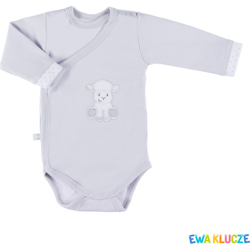 Ubranka EWA 852786 NEWBORN Body REGL DŁ szary 62