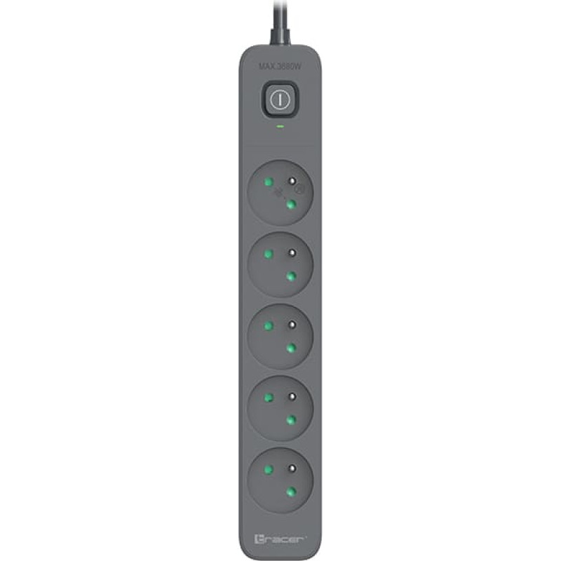 Tracer 47024 Zebra mobile ready 1.5m (5 outlets + 2USB 2,1A)