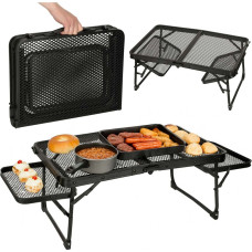 LUARO Складной туристический стол для кемпинга и приёма пищи, 87 × 60 см, регулируемая высота: 40 / 27 см