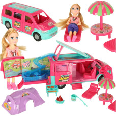 Машина для кукол с принадлежностями для кемпера и бассейном для кукол