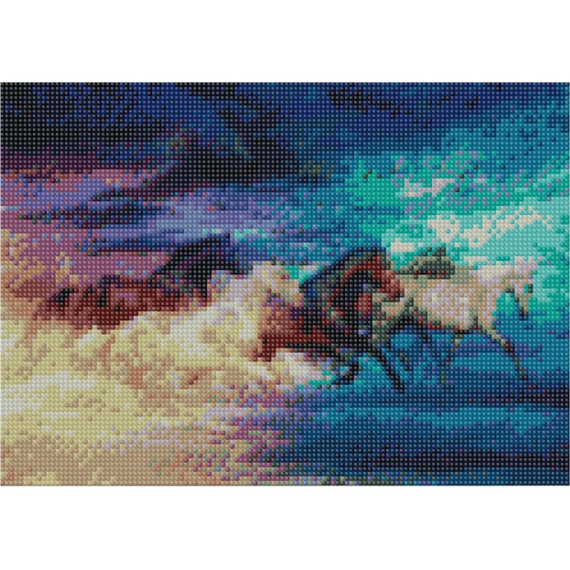 Other Daimond Mosaic  - 48422 - HORSES - size 40x30 cm