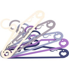 Ordinett Вешалки для одежды 5 шт. пластиковые Купидон 42x0,8x21см разные