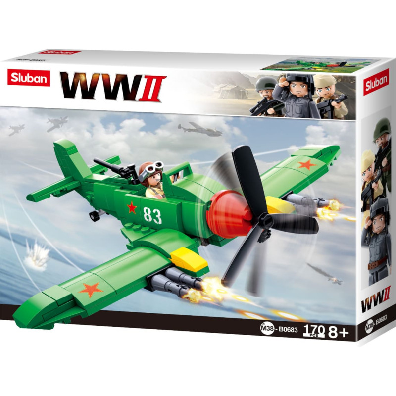 Sluban construction set, WWII attack plane, 170 pcs.