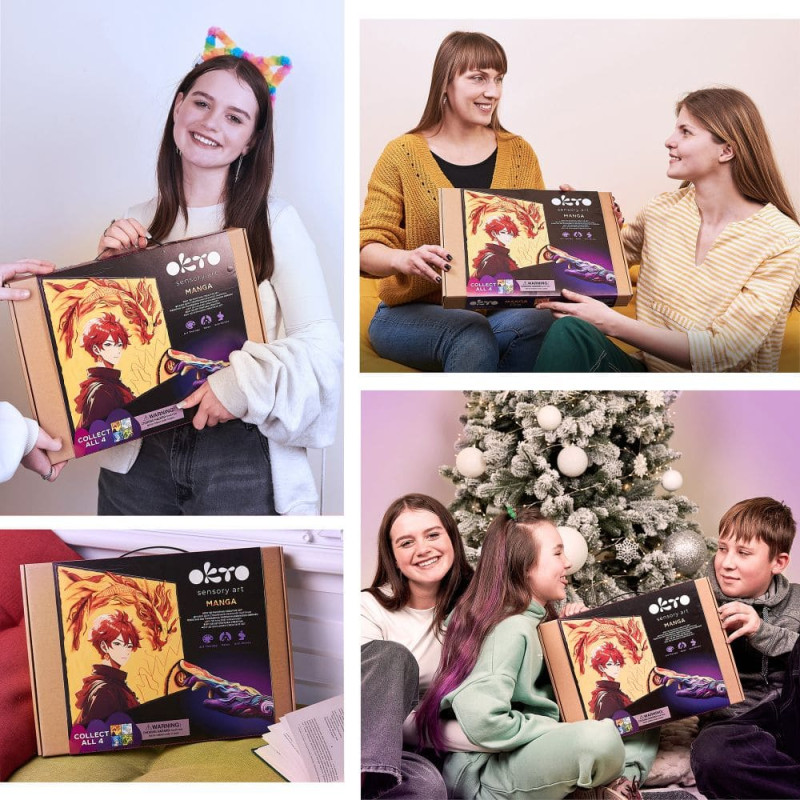 Okto Набор для креатива 3D картина MANGA Огонь (29*29 cm)