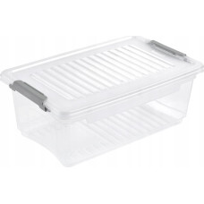 Keeeper Коробка с крышкой-клипсой Leonie 28,5x18,5x10,5 см 3,7 л прозрачная