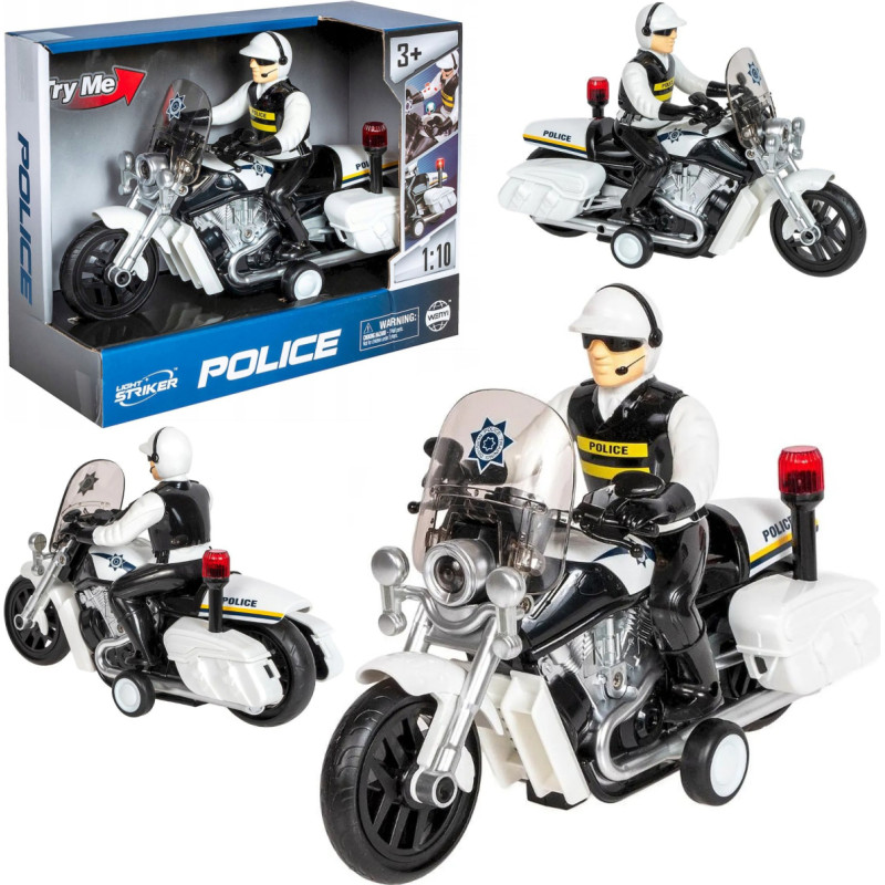 MOTOCYKL POLICJA ZE ŚWIATŁEM I DŹWIĘKIEM