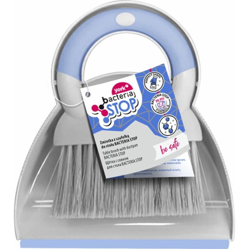 York Совок для мусора со щеткой BACTERIA STOP