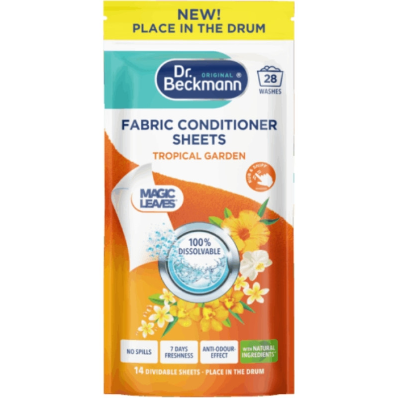 Dr.beckmann Листы для кондиционера для белья Magic Leaves Тропическая орхидея 28 шт.