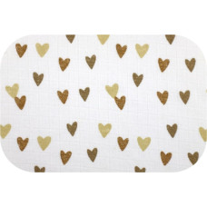 Ega Kids Diaper - 31159 - TETRA PRINT - EGA - HEARTS - BIGE - size 70x80 cm