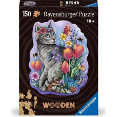 Ravensburger Деревянный пазл Lovely Cat, 150элементов 10+