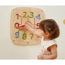 Viga Drewniana Tablica Manipulacyjna Sensoryczna Nauka Liczenia Sorter