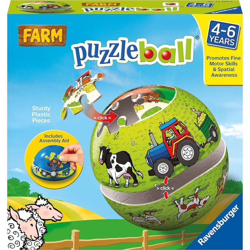 Ravensburger Круглый 3D-пазл, 24 элемента, Ферма