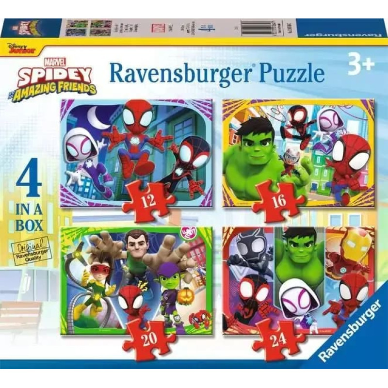Ravensburger Пазл 4в1 Человек-паук и его удивительные друзья