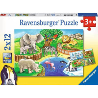 Ravensburger Animals In The Zoo пазл 2x12 076024