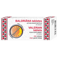 Farmakom BALDRIĀNA tab. N40 (150 mg pulv.Baldr.saknes un sakneņu)
