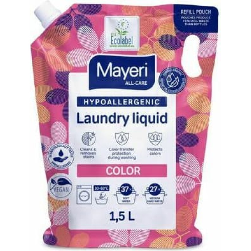 Mayeri Гипоаллергенный гель для стирки Color 1,5 л, сменный блок