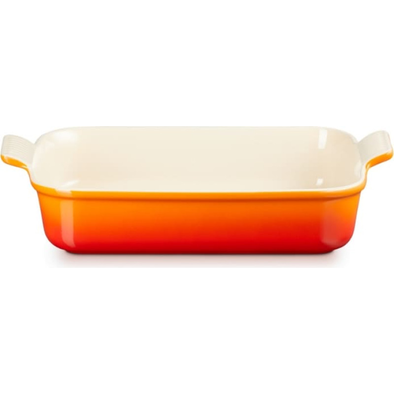 Le Creuset Прямоугольная форма для запекания Heritage из каменной керамики, 32х24 см / 4 л, оранжевая.