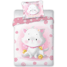 Комплект постельного белья Przytulaki / Cuddles 011 – Кошечка, 100 x 135 см + 40 x 60 см, хлопок