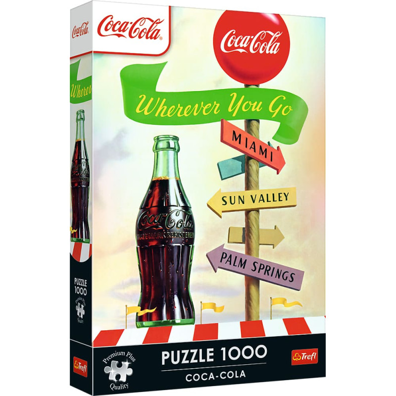 Trefl Premium Plus Пазл Coca-Cola: куда бы ты ни пошёл, 1000 шт.