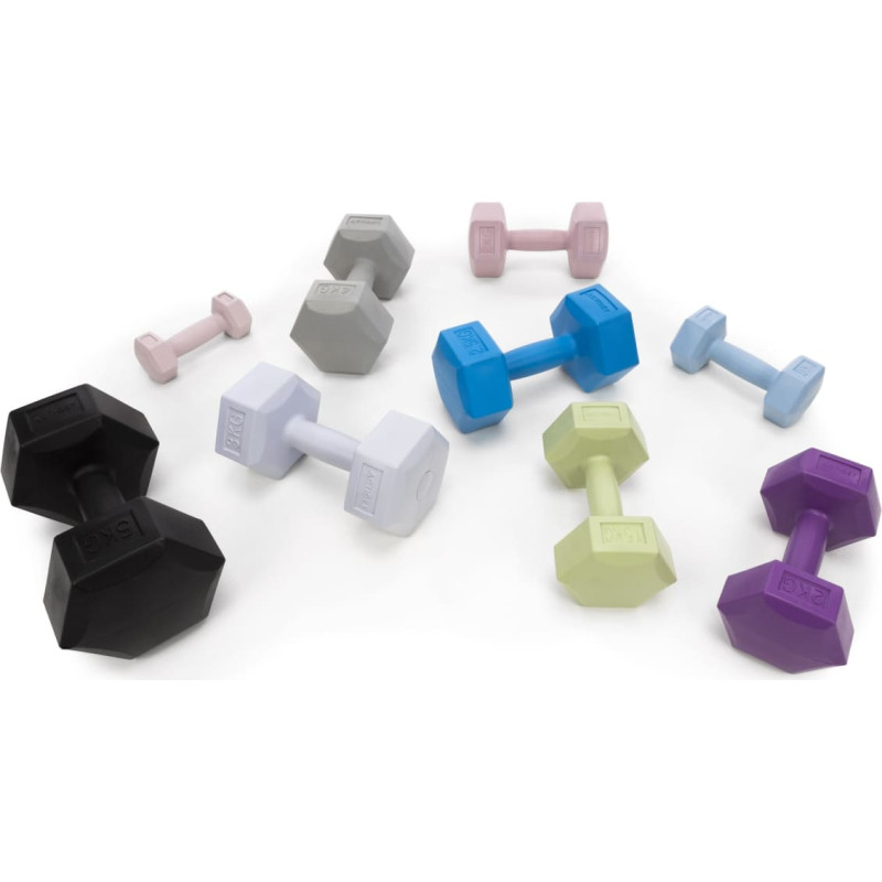 Springos 2 шестигранные гантели по 2 кг для фитнес-упражнений, набор из 2 штук, фиолетовые