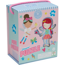 Floss & Rock Shaped Jigsaw Puzzle, Rainbow Fairy, 30 pcs.