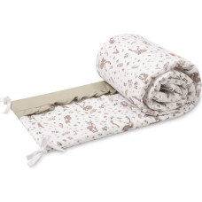 Sensillo CRIB BUMPER COTTON FOREST BEIGE