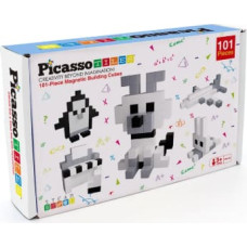 Picasso Tiles Magnetic Construction Set Magnetic Cube Puzzle 101 pcs, PMC101