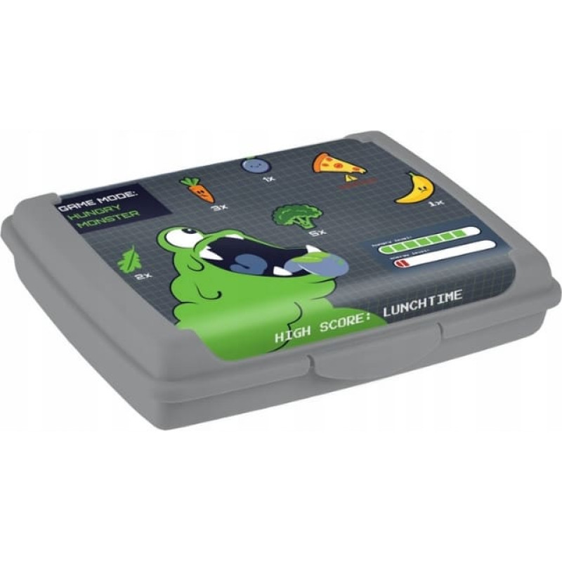 Keeeper Контейнер для хранения продуктов deco-click-box mini 0.5L Carla &ldquo;Monster&rdquo; 17x13x3.5cm серый