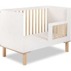 Klups KLUPŚ Ł&oacute;żko 120x60 z barierką LAURA biel-buk