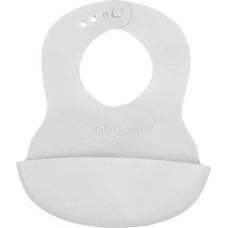 Babyono Soft baby bib with adjustable lock grey 835/01