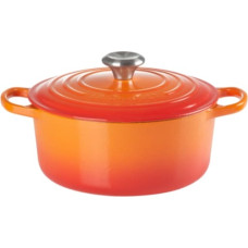 Le Creuset Чугунная круглая кастрюля Ø24 см / 4,2 л оранжевая