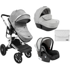 Stroller 3in1 with plastic carrycot Irene Grey 2023