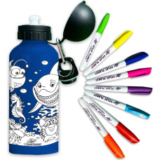 Splat Planet water bottle, Sea Life